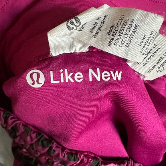 LULULEMON TRACK THAT MR SHORTS 5” in CAMO CHETAH MAGENTA PURPLE size 8 - Picture 4 of 7
